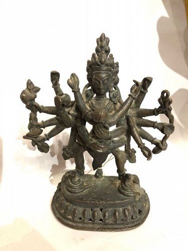 Important Indian Bronze Sculpture of Samara 6” Nineteenth Century