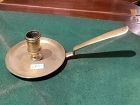 English Brass Fry Pan Chamber Stick c.1860  9”