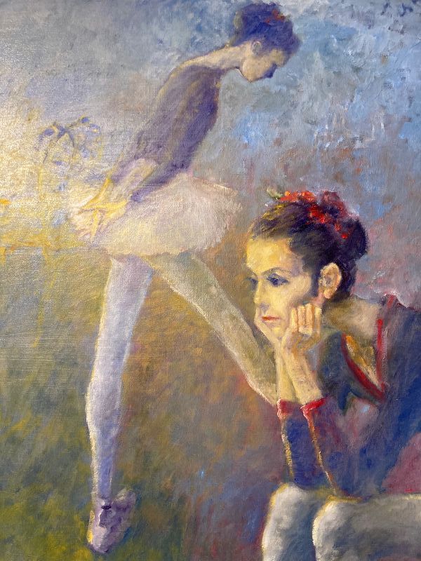 Joseph Dawley 1936-2008 American Master “ Preparing for Ballet” 40x60”