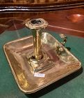 English Chamber Stick Rare Large Size Polished Brass 19th Century