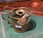 An English Early Pierced Cup Design Chamber Stick  Brass