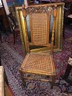 English Pair Of  Charles II Period Walnut & Cane Side Chairs c1660