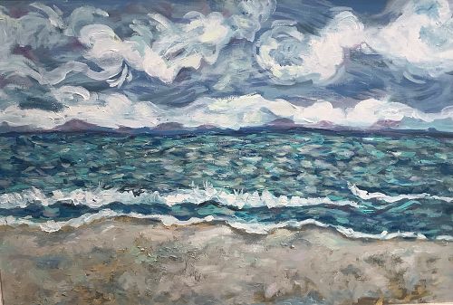 Anne Lane American Master Artist “The Deep Blue Sea” 24x36” Oil