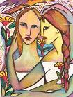 Anne Lane American Master “The Sisters” Mixed Media 36x27 in Framed