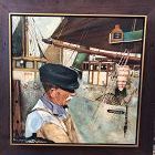 W.T. Carlsen Canadian Artist 1920-2001 Skovshoved Harbor Oil 32x32”