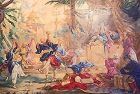 The Chinoiserie Garden After François Boucher Large Oil 48x60 inch