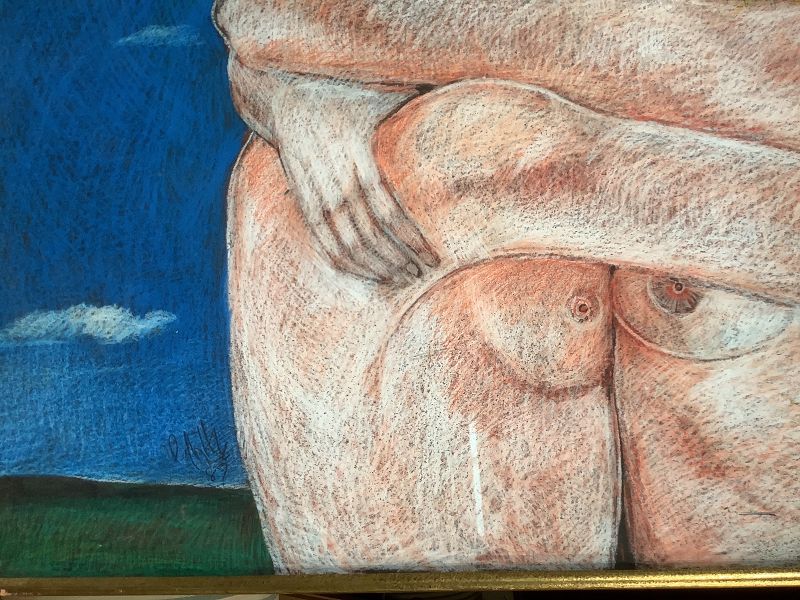 Geoffrey Holder 1930-2014 “The Embrace ” Pastel 36x48”
