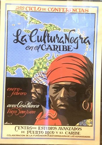 Original Poster “LA CULTURA  NEGRA EN EL CARIBE”Jose Alicea 37x28 inch
