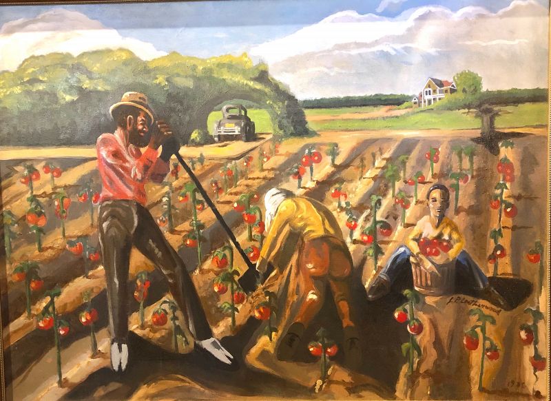 Joe Leatherwood, American Artist “Harvest Time” Oil, 39x51”