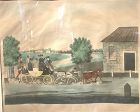 Nineteenth  Century Lithograph “Four In Hand” 24x27”