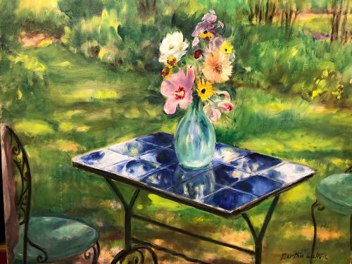 American Master Artist Martha Walter 1875-1976 Floral Still Life Oil