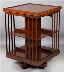 Aesthetic Movement c1880s Revolving Bookcase 31” Mahogany