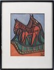 Moroccan Artist Mohamed Hamri 1932-2000 Gouache 18x14”