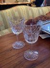 Waterford Irish Crystal Red Wine Goblets “Lismore” Pattern 6” tall Vtg