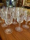 Waterford Irish Crystal White Wine Glasses 7” “Lismore”