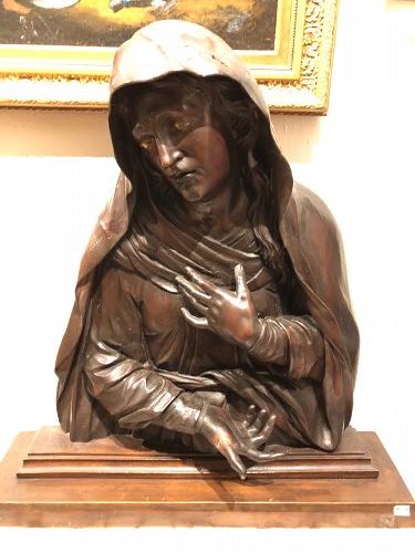 Madonna Dolorosa Sicilian Mahogany Sculpture Late Sixteenth  Century