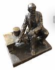 American Master Sculptor Gutzon Borglum 1867-1941 Abe Lincoln Bronze