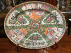 Large Famille Rose Serving Platter Circa 1840 17x15 inches