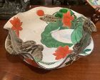 Japanese Meiji Period Kazan Style Lotus Bowl 10”x4”