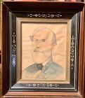 Robert E. Lee Watercolor Circa 1860s 8x11 inch