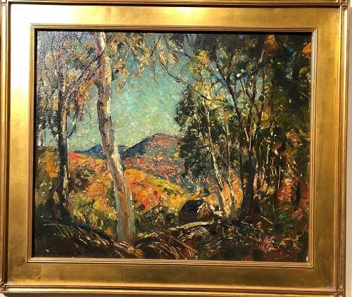 Artist WILLIAM LESTER STEVENS View Of Orchid Hills NC Circa 1920s