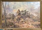 Frederick Coffay Yohn American 1875-1933 WWI Battle Scene 24x36”