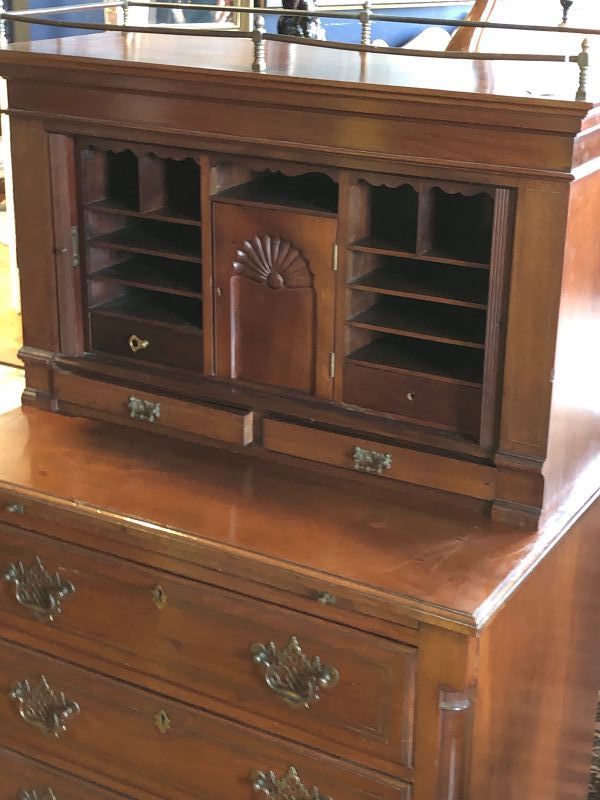 19th Century Chest Of Drawers W/ Secretary, Tambour,Ball & Claw Feet