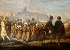 Important Nineteenth Century Prussian Battle Painting In Oil 28x44 in.