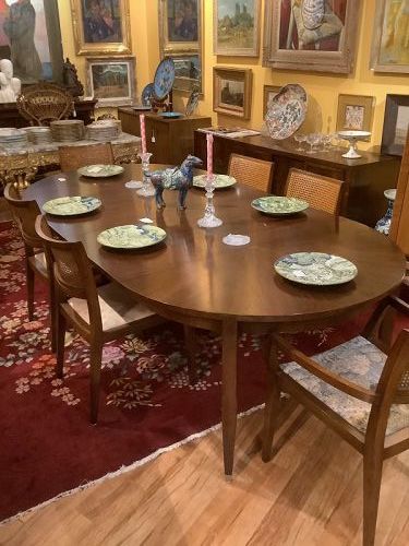 Michael Taylor For Baker Furniture Dining Table 6 Chairs, & Console