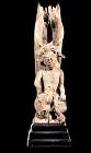 Indonesian Nineteenth Century Carved Wooden Monkey Deity 35”