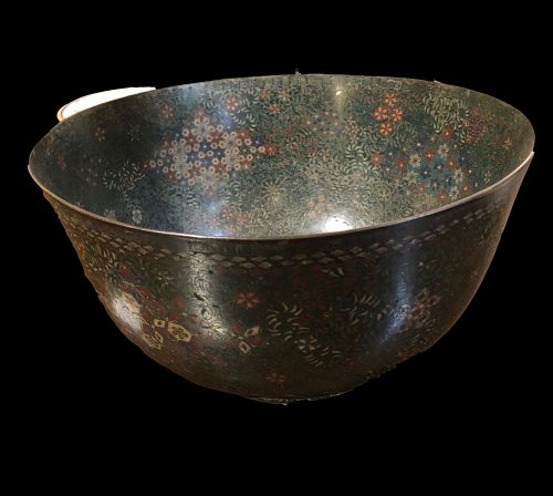 Chinese Qing Dynasty Royal Presentation Cloisonné Bowl 6.5”x 12”