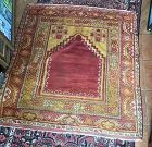 Turkish Wool Prayer Rug Circa 1890 Measuring 52”x48”