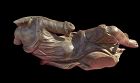 18th Century Northern European Recumbent Carved Wood Sculpture Figure