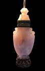 Chinese White Jade Table Lamp Qing Dynasty