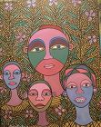 “Village Peoples” By Ivory Coast Master Artist Ephrem Kouakou Oil