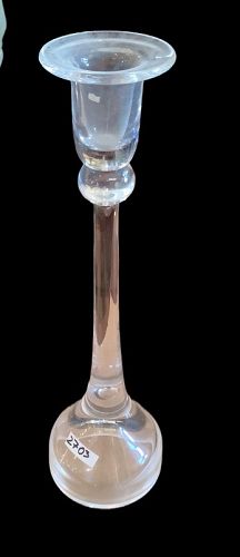 Austrian Art Nouveau Sessionist Crystal Candlestick  11”