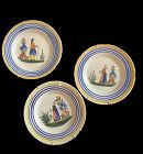 French 1894 Signed Plates (3 pieces) Henriot Quimper 8.5”