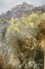 Italian Artist Giuseppe Muscio Tuscan Landscape Oil 7” x 5” Signed
