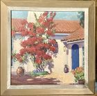 California Impressionist  Richard Andrew Chase 1892-1985 Hacienda Oil