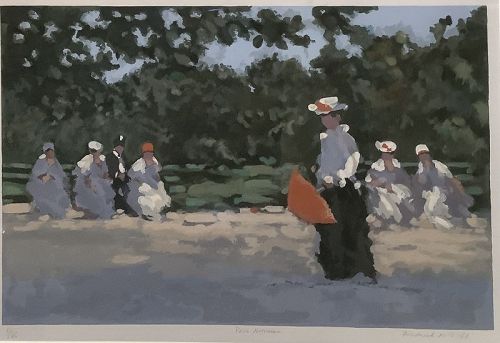 American Artist Frederick McDuff 1931-2011 “Impressionist Scene” Litho