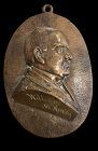 William McKinley Gilt Patina Bronze Oval High Relief Plaque 6” x 9”