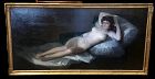 La Maja Desnuda After Francisco De Goya  1746-1828 Oil 32” x 63”