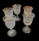 Pair Of English Red Wine Crystal Goblets Signed Thomas Webb 6.25”