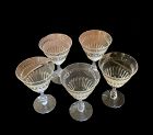 English Cut Crystal  Martini Glasses Circa 1940s 6” by 4”