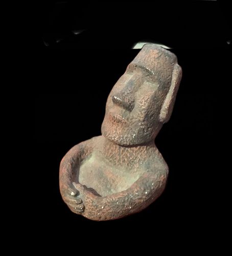 Easter Island Tiki Carved Stone Figure 3” x 5”