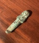 Egyptian Ancient  Artifact of a Carved Faience Figure Prehistoric