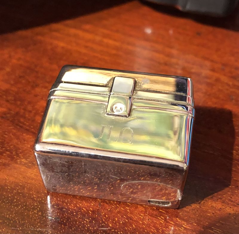 Very Fine Swiss Silver Ring Box Contemporary Travel Case Form 1.5”