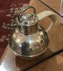 English Silver Plate Hot Water Bottle Georgian Style 6.5”