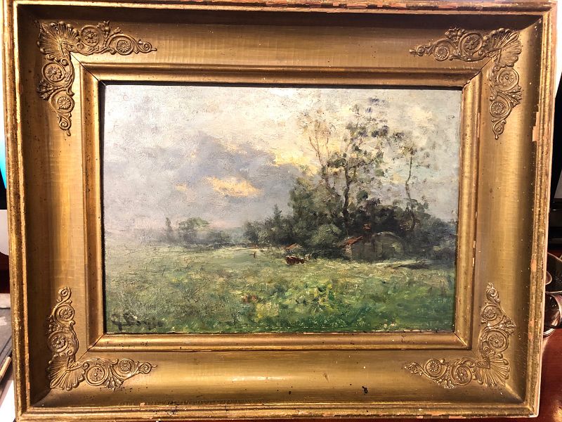 English Artist George Boyle 1826-1899 Landscape in oil 16 x 19 in.