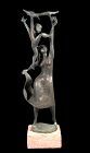 MILTON HEBALD 1917-2015,  BRONZE SCULPTURE “THE MOTHER & CHILD”  65”